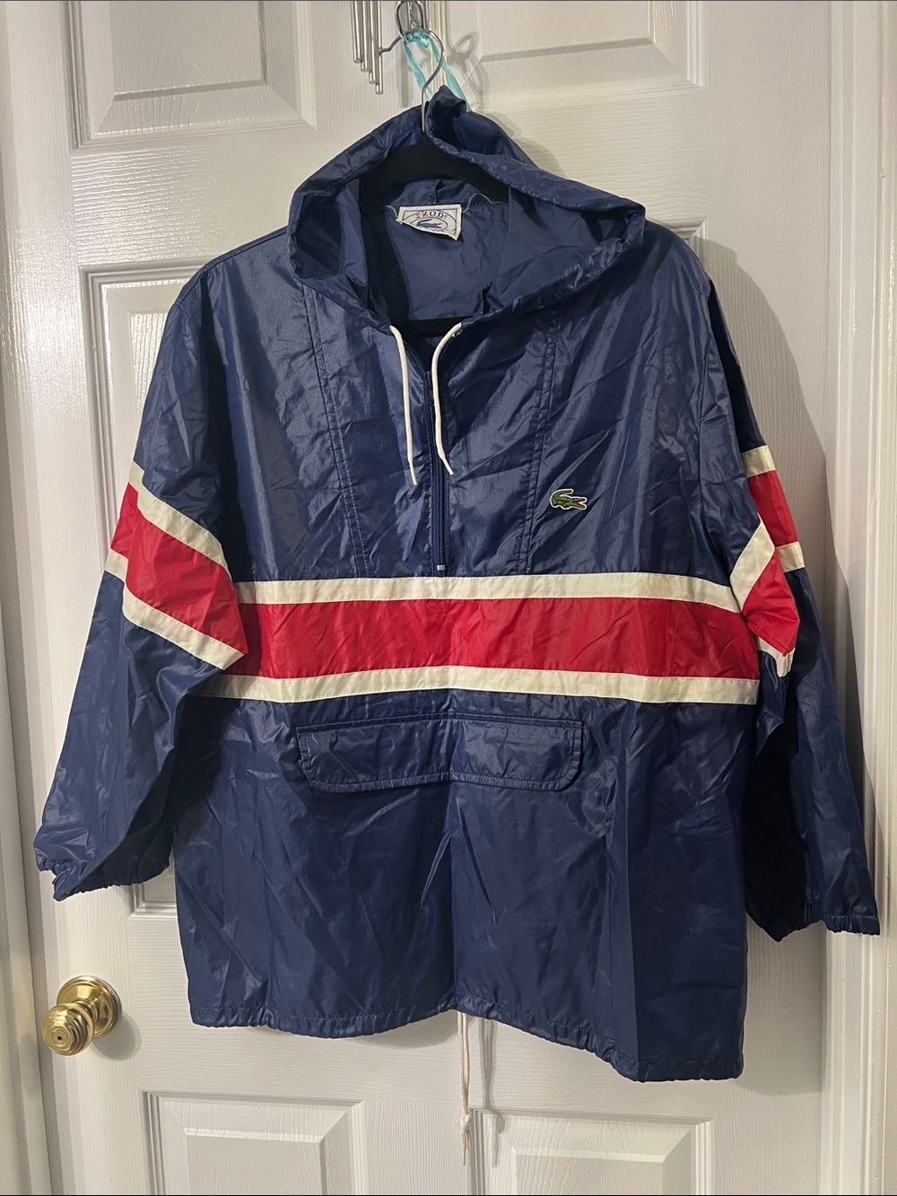 VINTAGE 1980’s Lacoste Hooded Windbreaker